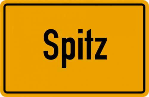 Ortsschild Spitz, Oberpfalz
