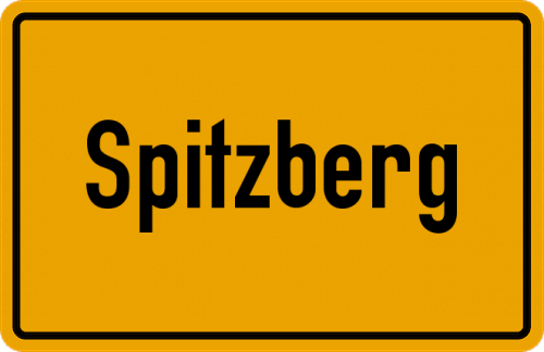Ortsschild Spitzberg