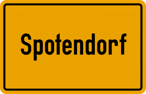 Ortsschild Spotendorf