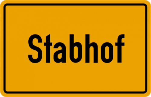 Ortsschild Stabhof
