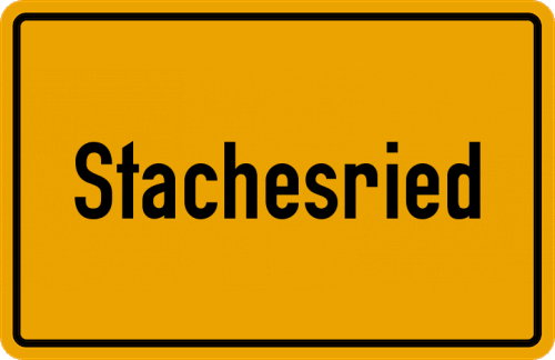 Ortsschild Stachesried