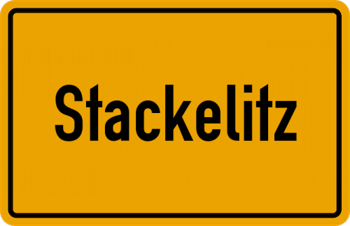 Ortsschild Stackelitz