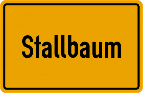 Ortsschild Stallbaum