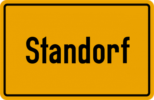 Ortsschild Standorf