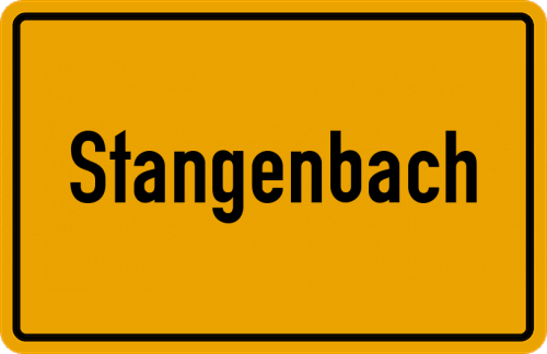 Ortsschild Stangenbach