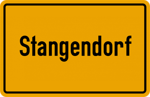 Ortsschild Stangendorf