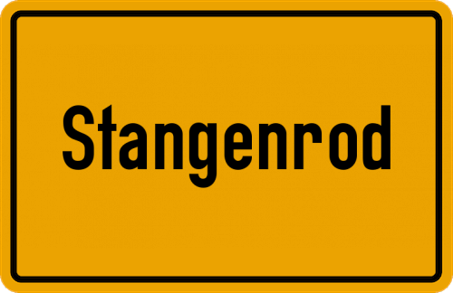 Ortsschild Stangenrod, Hessen