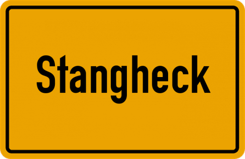 Ortsschild Stangheck