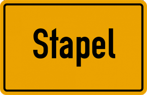 Ortsschild Stapel, Kreis Rotenburg, Wümme