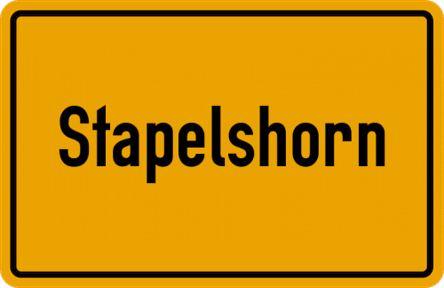 Ortsschild Stapelshorn