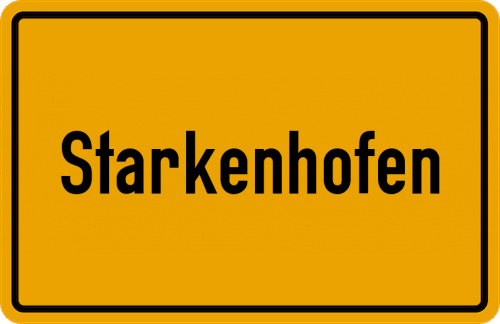 Ortsschild Starkenhofen