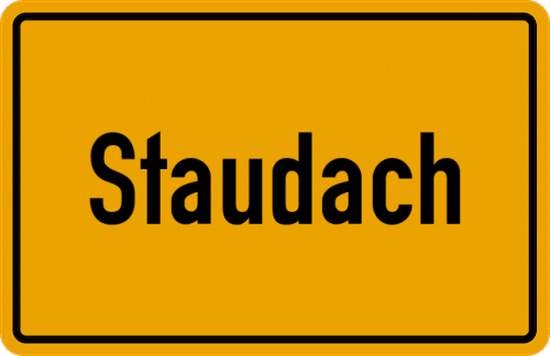 Ortsschild Staudach, Allgäu