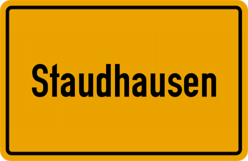Ortsschild Staudhausen