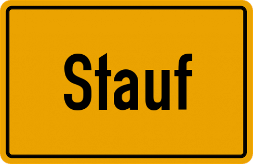 Ortsschild Stauf, Oberpfalz