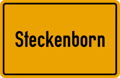 Ortsschild Steckenborn
