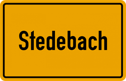 Ortsschild Stedebach