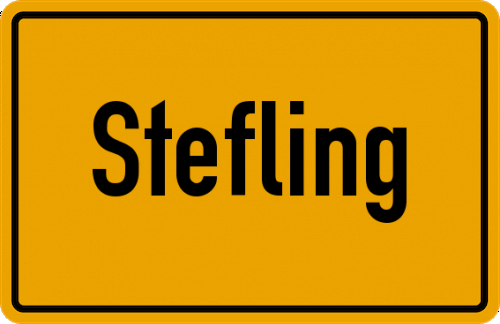 Ortsschild Stefling