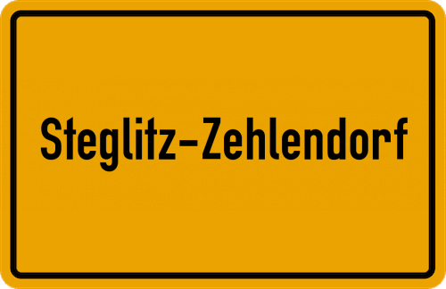 Ortsschild Steglitz-Zehlendorf