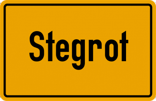 Ortsschild Stegrot