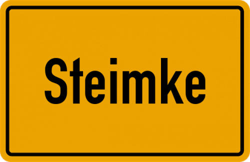 Ortsschild Steimke, Altmark