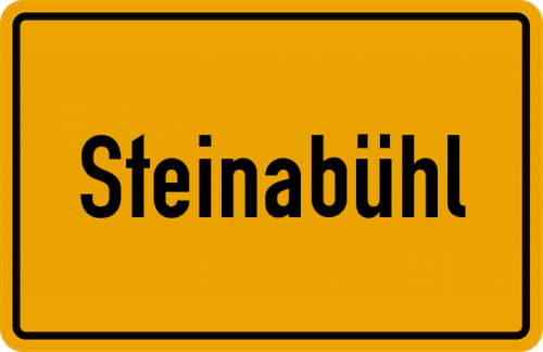 Ortsschild Steinabühl, Mittelfranken