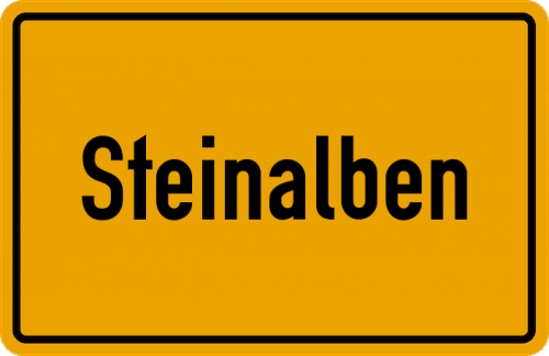 Ortsschild Steinalben