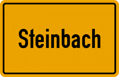 Ortsschild Steinbach, Kreis Erbach, Odenwald