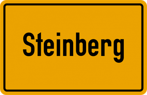 Ortsschild Steinberg, Oberfranken