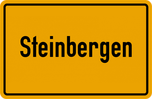 Ortsschild Steinbergen, Wesergebirge