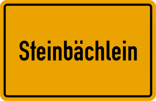 Ortsschild Steinbächlein, Mittelfranken