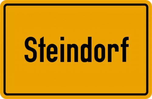 Ortsschild Steindorf, Niederbayern
