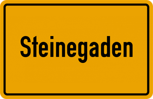Ortsschild Steinegaden, Allgäu