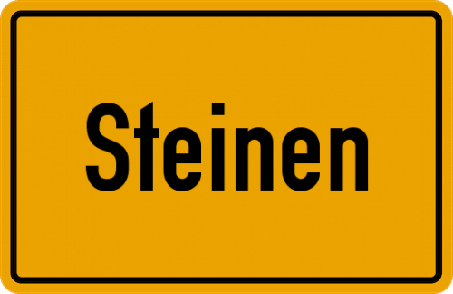 Ortsschild Steinen, Westerwald