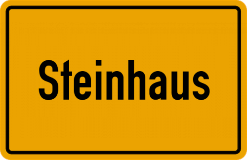 Ortsschild Steinhaus