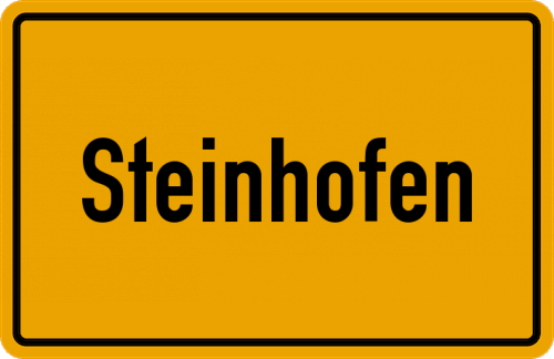 Ortsschild Steinhofen