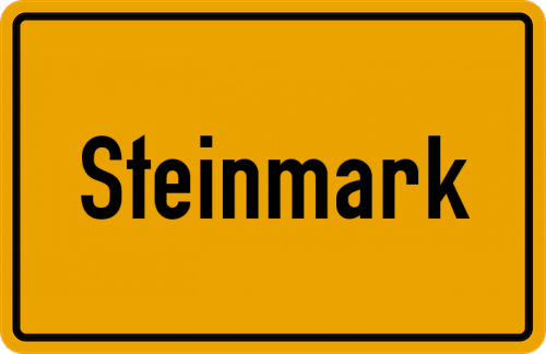 Ortsschild Steinmark