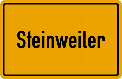 Ortsschild Steinweiler, Pfalz