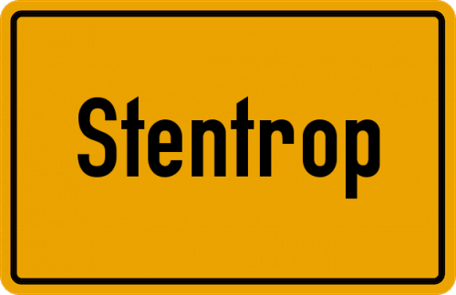 Ortsschild Stentrop