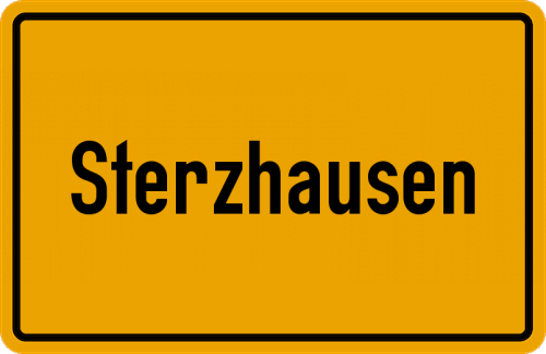 Ortsschild Sterzhausen
