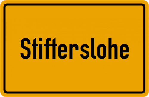 Ortsschild Stifterslohe
