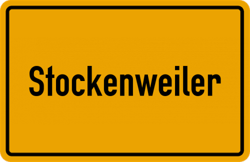 Ortsschild Stockenweiler