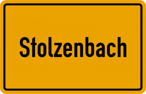 Ortsschild Stolzenbach