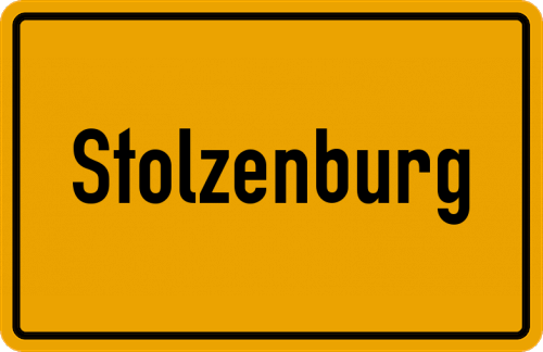 Ortsschild Stolzenburg