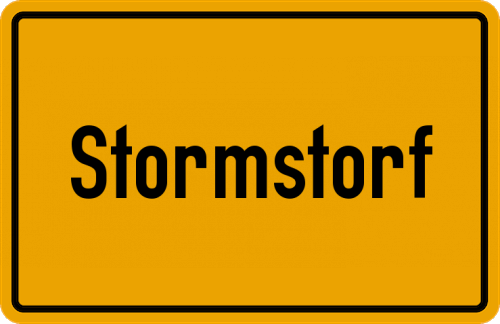 Ortsschild Stormstorf