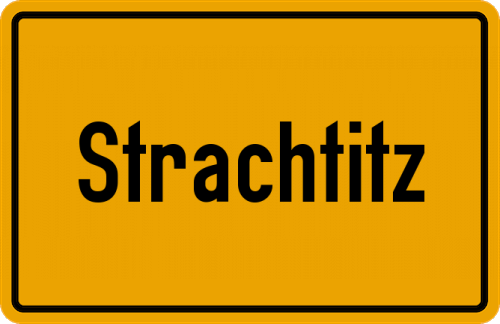 Ortsschild Strachtitz