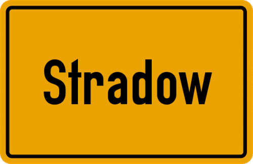 Ortsschild Stradow