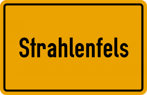 Ortsschild Strahlenfels, Oberfranken