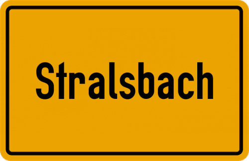 Ortsschild Stralsbach