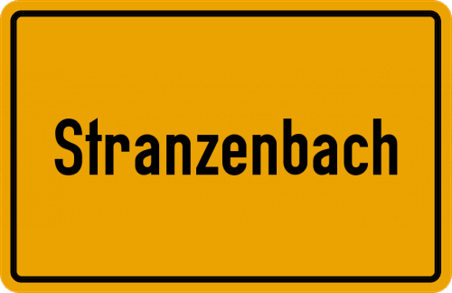 Ortsschild Stranzenbach