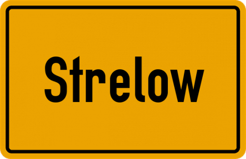 Ortsschild Strelow